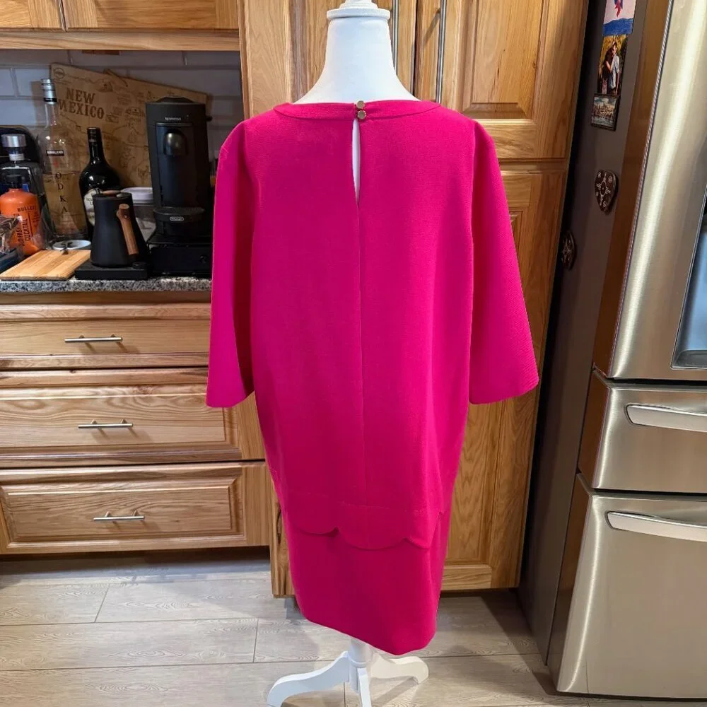 kate spade new york Pink Scalloped‎ Drop-Waist Dress 14 EUC